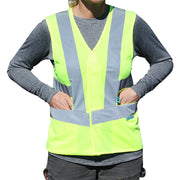 Womens ANSI Class 2 Safety Vest with Front Pockets